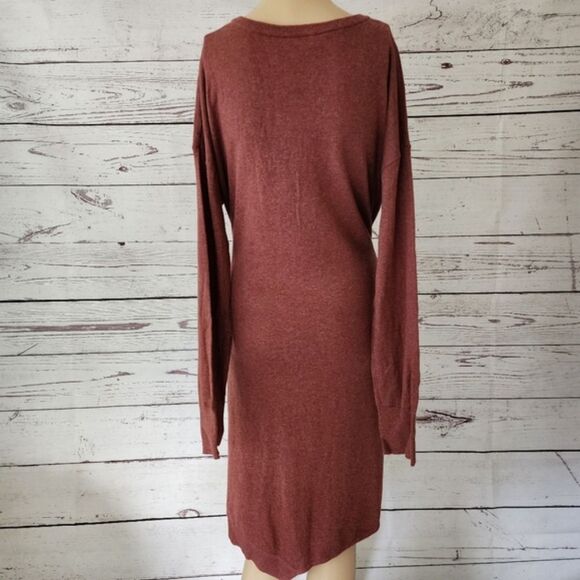 Kenneth Cole Asymmetric Cotton Long Sleeve Dress Large NWT - Picture 3 of 4